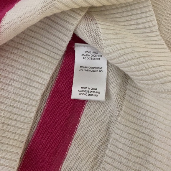 Splendid linen blend striped sweater size medium - Picture 2 of 3